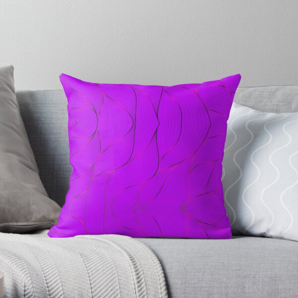 Ornamental Pattern With Purple Color Throw Pillow