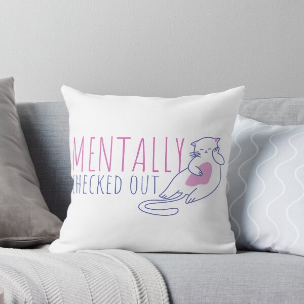 Item preview, Mentally Checked Out Sleeping Cat Design designed and sold by SweetAndSpice.