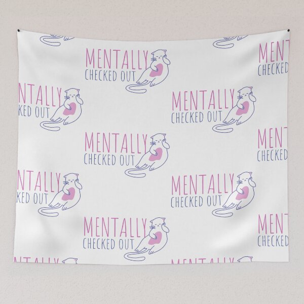 Item preview, Mentally Checked Out Sleeping Cat Design designed and sold by SweetAndSpice.