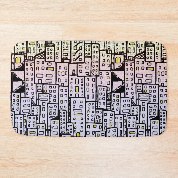 Item preview, City at Sunset Pattern - Pastel Ombre Purple, Pink, Yellow designed and sold by Michelebuttons.