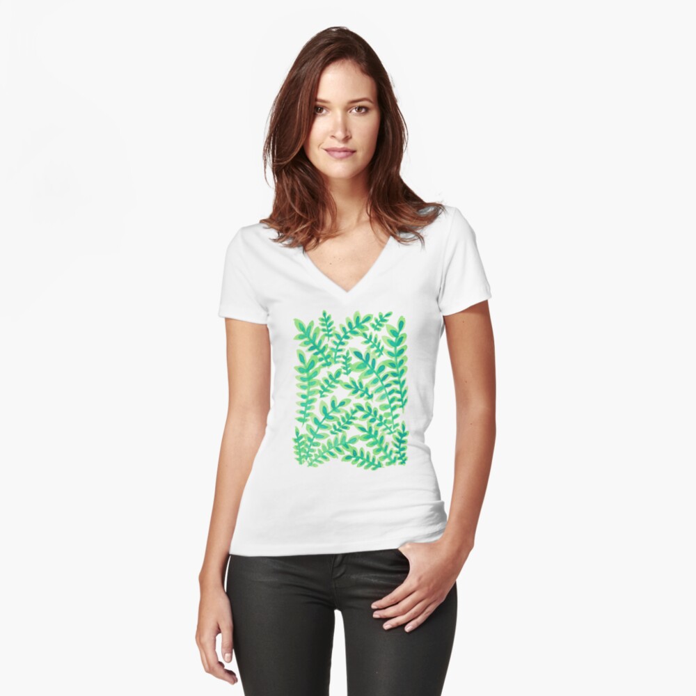Item preview, Fitted V-Neck T-Shirt designed and sold by lauramaxwell.