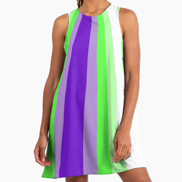 Purple And Green Dresses for Sale