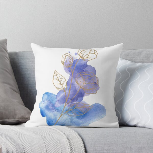 Artikelvorschau, Indigo Blumen Aquarell Druck Design # 1 entworfen und verkauft von ArtfullyKind.