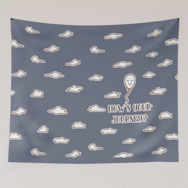 Item preview, Happy flying balloon with clouds designed and sold by reese-yamawe.