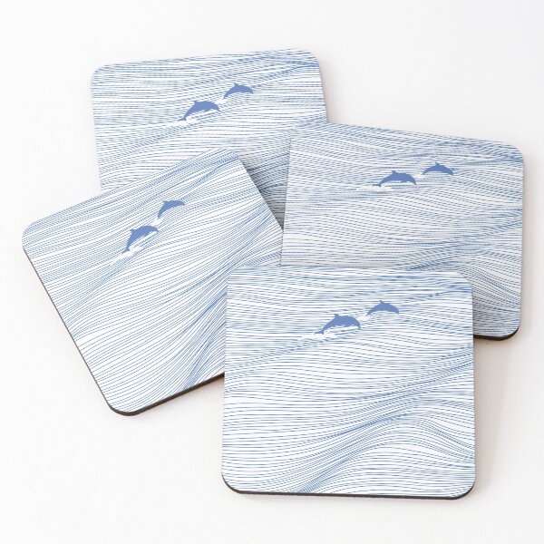 Item preview, Blue Ocean Waves Line Art designed and sold by SurfolioPrints.