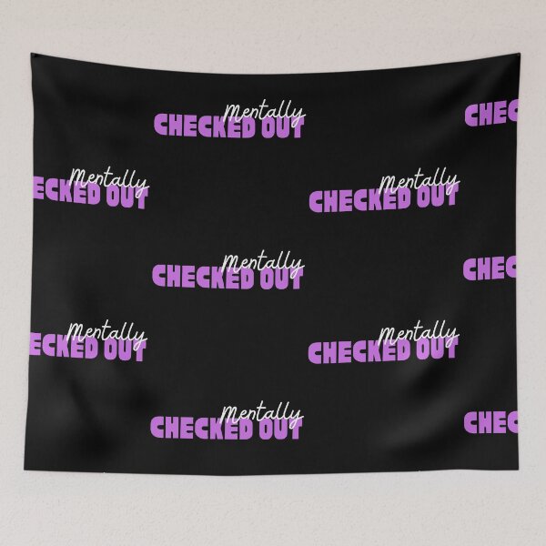 Item preview, Mentally Checked Out White and Purple Design designed and sold by SweetAndSpice.