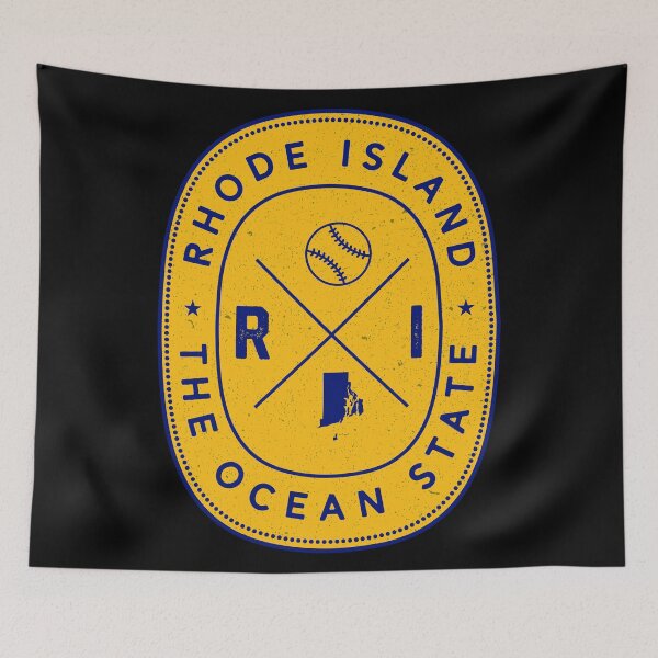 Item preview, Rhode Island Baseball The Ocean State Map Vintage Souvenir designed and sold by merchzy.