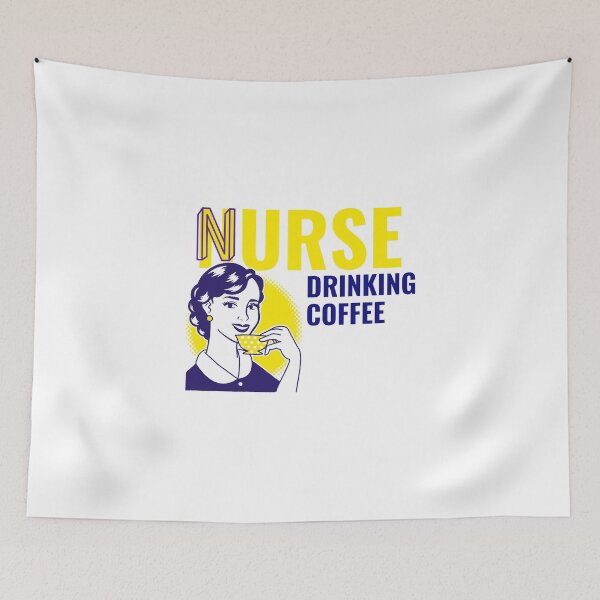 Item preview, Nurse drinking coffee designed and sold by EveBurbul.