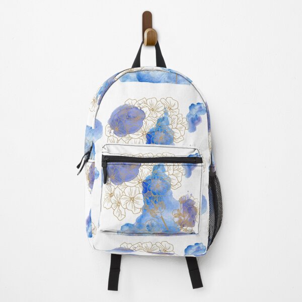 Item preview, Indigo Floral Watercolor Print Design #3 designed and sold by ArtfullyKind.