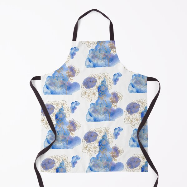 Item preview, Indigo Floral Watercolor Print Design #3 designed and sold by ArtfullyKind.