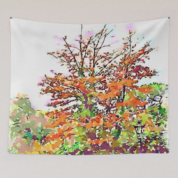 Item preview, Barbarano Romano: autumnal tree designed and sold by Giuseppe Cocco.