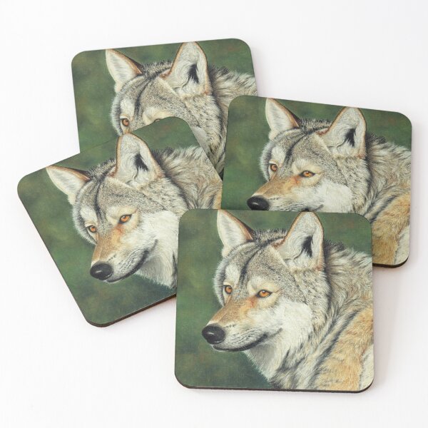 Item preview, Grey Wolf Painting in Pastel designed and sold by ColinBradleyArt.