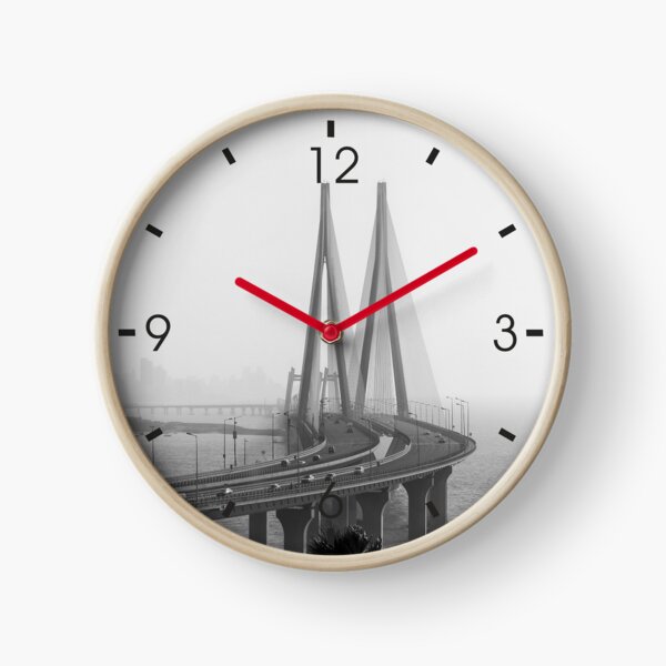 Item preview, Mumbai Sea Link Bridge, in black and white, India, modern art, wall art, print, personalised gifts, custom printed gifts designed and sold by CameraDesign.