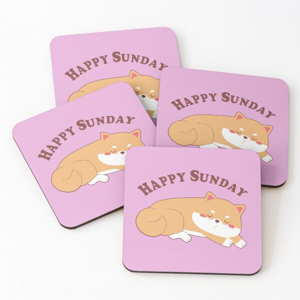 Item preview, Happy Sunday, funny gift for mom , dad, lovers Shiba Inu Dogs, kawaii pet,  designed and sold by RM2017.