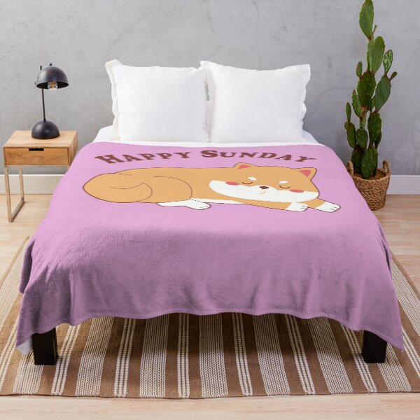 Item preview, Happy Sunday, funny gift for mom , dad, lovers Shiba Inu Dogs, kawaii pet,  designed and sold by RM2017.