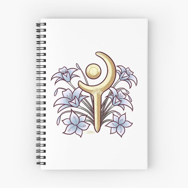 Item preview, FFXIV White Mage Job Symbol with Flowers designed and sold by saipphh.