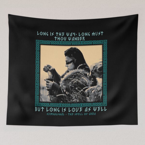 Item preview, Long is the Way, the Spell of Groa, Norse Mythology, Nordic Witch, Sagas, Viking Legends, Viking Gift designed and sold by Proverbial Wisdom Design.