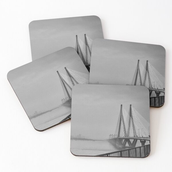 Item preview, Mumbai Sea Link Bridge, before sunrise in winter, India, modern art, wall art, print, personalised gifts, custom printed gifts designed and sold by CameraDesign.