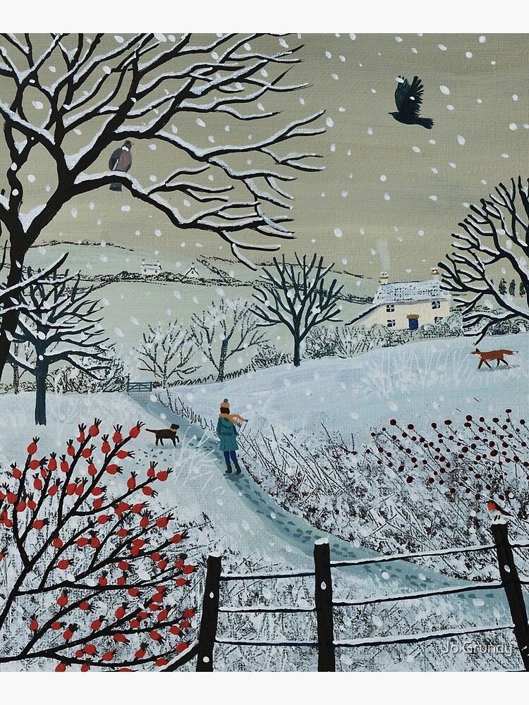 A Snowy Walk by Jogrundyart