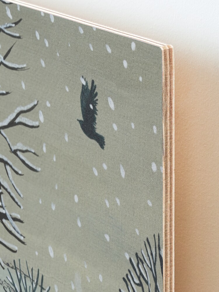 Alternate view of A Snowy Walk Mounted Print