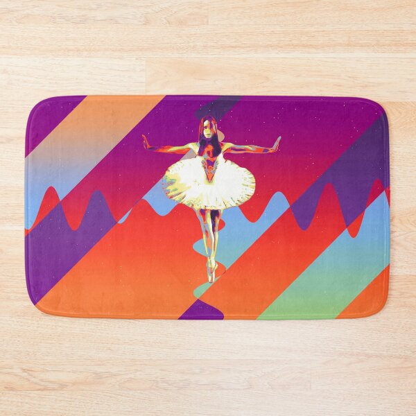 Item preview, Ballet dancer en pointe with open arms - stylish vibrant modern art designed and sold by MintGubbins.