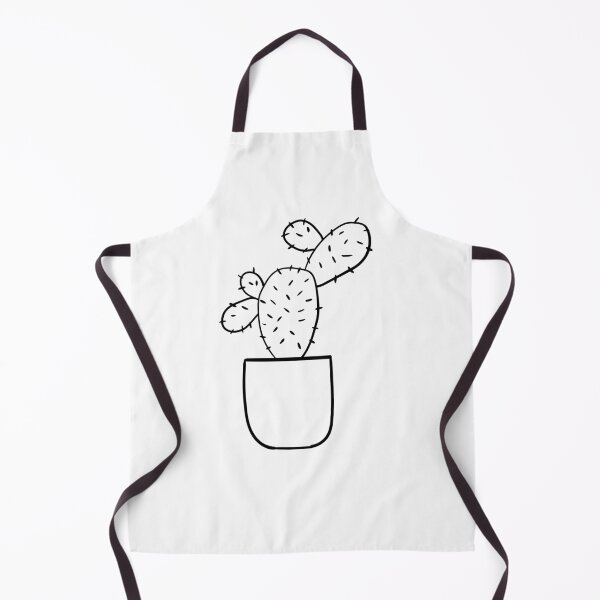 Item preview, Prickly Pear Cactus House Plant - Black and White Line Art designed and sold by DesignLabMedia.