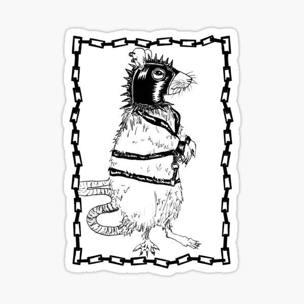 Funny rat Illustration Sticker