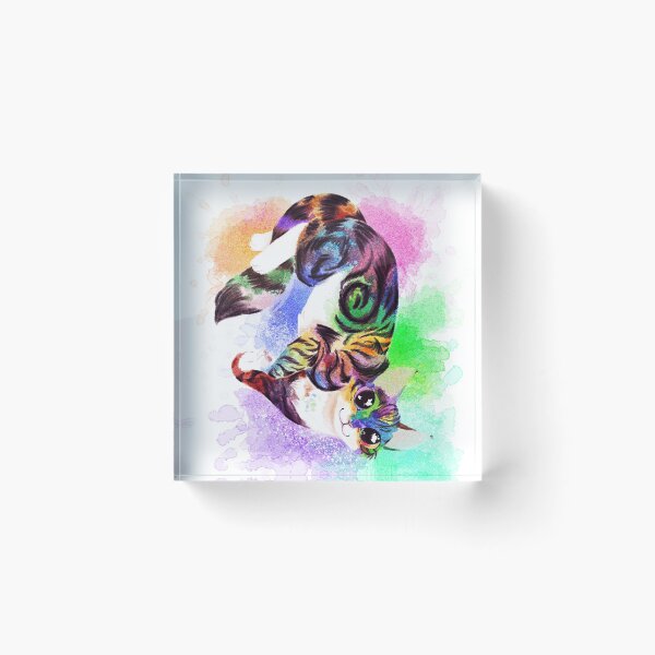 Item preview, Watercolour splash tabby cat designed and sold by Kristoffersson.