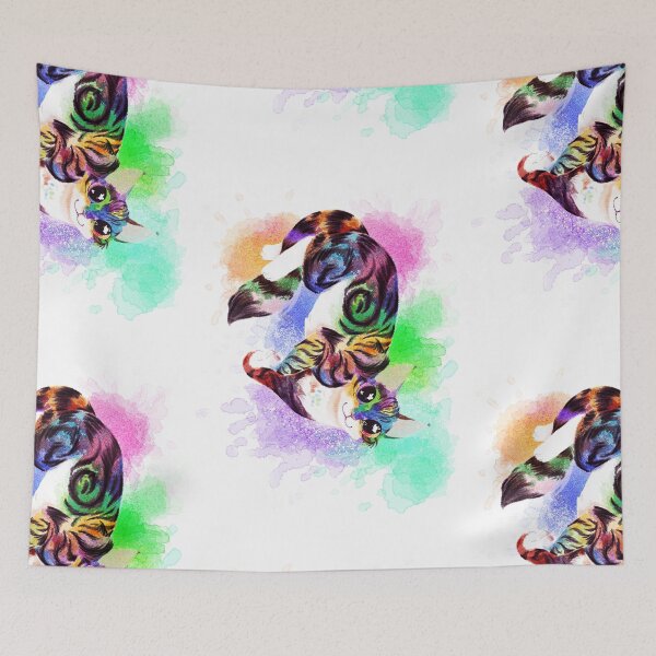 Item preview, Watercolour splash tabby cat designed and sold by Kristoffersson.