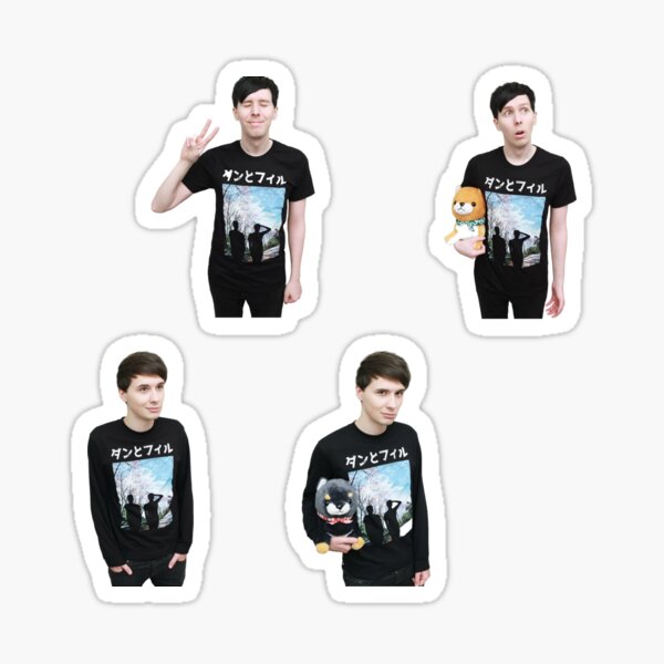 Mens Guys Dan-and-Phil Fit Tee Summer Tank Top