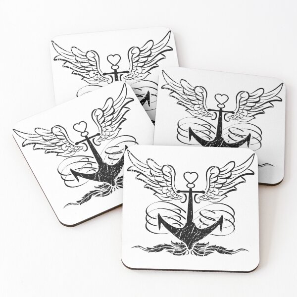 Item preview, Anchor Heart Wings Retro Angler designed and sold by shurikaner.
