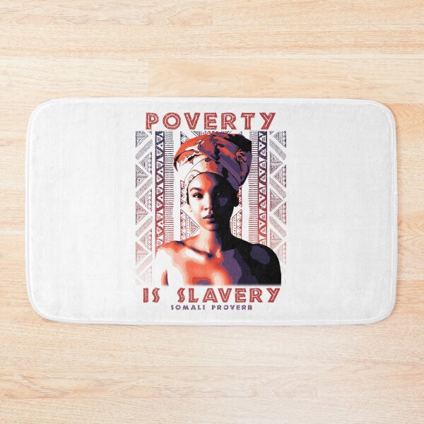 Item preview, Poverty is Slavery, African Proverb, Somalia, Somali Proverb, African Pattern, Africa Gift designed and sold by Proverbial Wisdom Design.