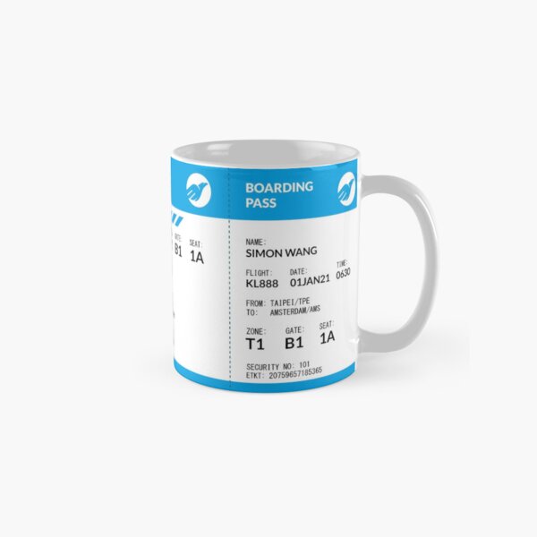 Boarding Pass 4000x1660 KL57 Classic Mug