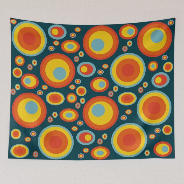 Item preview, Retro 70s vintage psychedelic style pattern designed and sold by designandclouds.