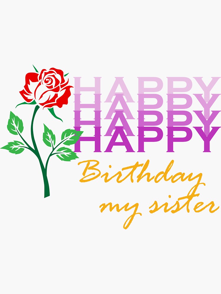 Cake, Flowers, Gift, Purses and Balloons: Sister Birthday Card |  PaperCards.com
