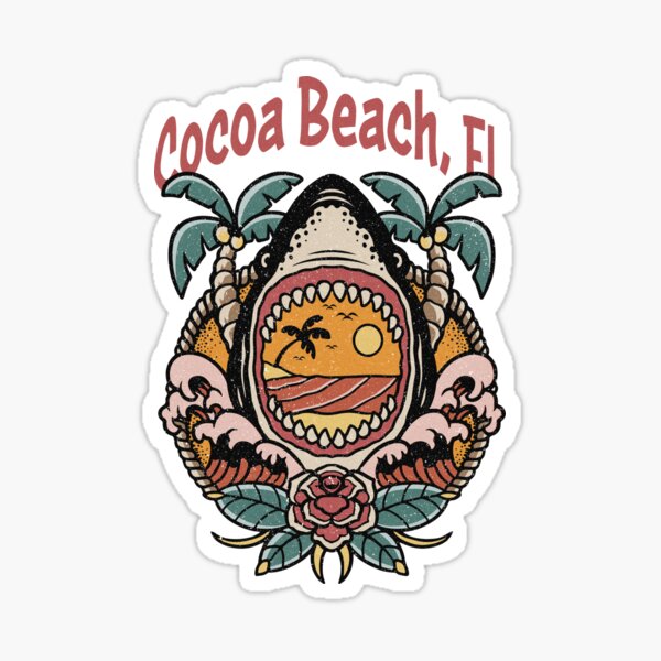 Cocoa Beach Florida Street Sign Sticker 3.5 x 1.75 inches Small Cocoa Beach Florida Street Sign Sticker 3.5 x 1.75 inches Small
