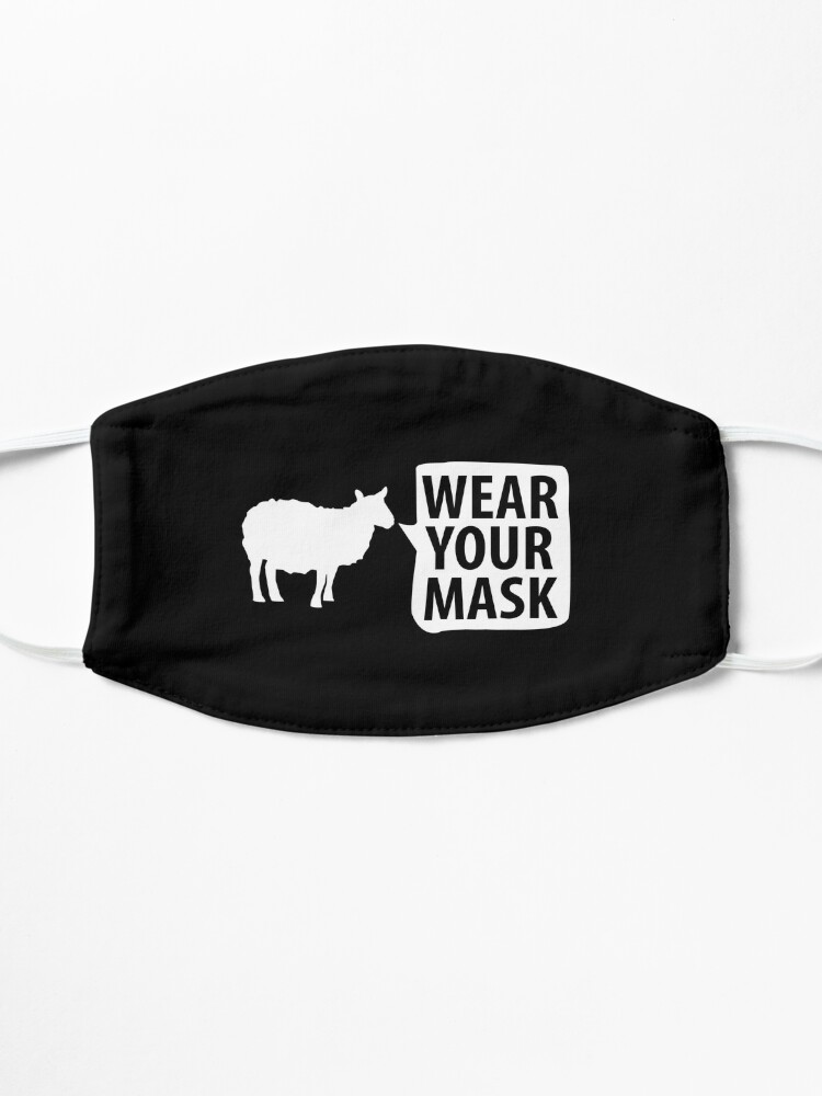 Alternate view of Sheep NPC "Wear Your Mask" lemming Coronavirus covid anti mask covid19 Totalitarian 1984 Troll Mask