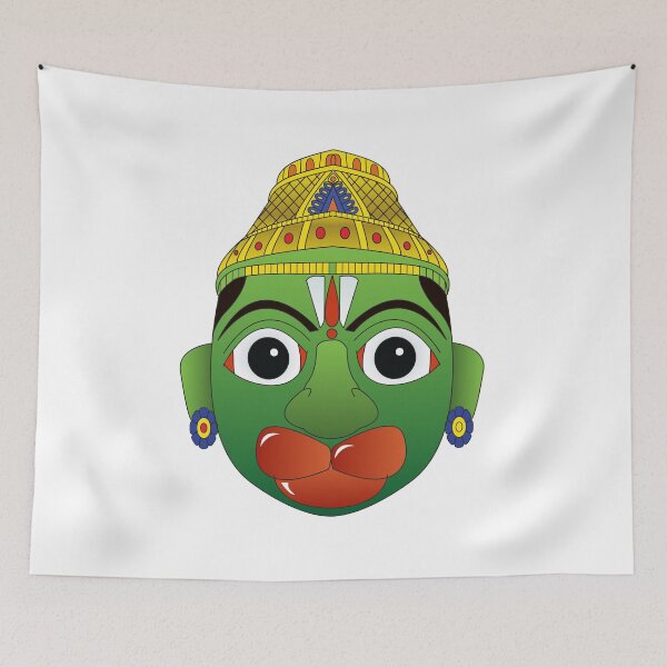 Item preview, Indian mask Of Lord Hanuman or Bajrangbali, power of god designed and sold by Gurunath Bhadekar.