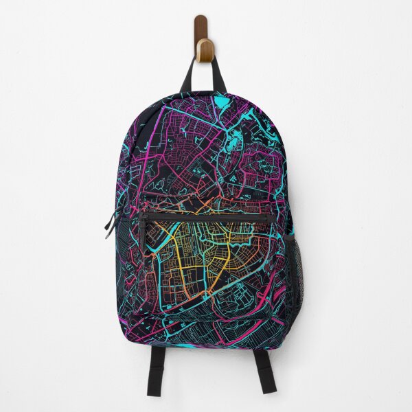 Item preview, Leiden City Map of Netherlands - Neon designed and sold by deMAP.