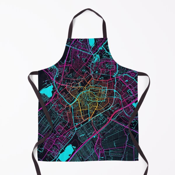 Item preview, Leiden City Map of Netherlands - Neon designed and sold by deMAP.