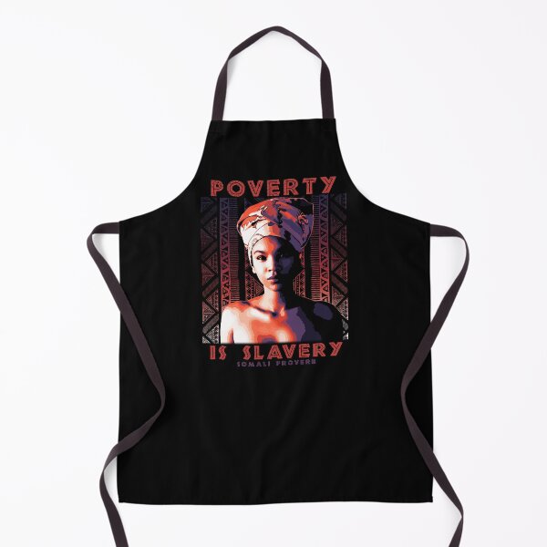 Item preview, Poverty is Slavery, African Proverb, Somalia, Somali Proverb, Black Shirt, Africa Gift designed and sold by Proverbial Wisdom Design.