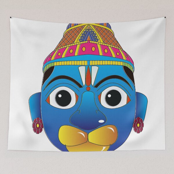 Item preview, Indian mask Of Lord Hanuman or Bajrangbali, power of god designed and sold by Gurunath Bhadekar.