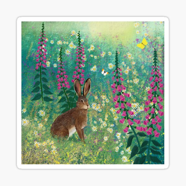 Sitting in Foxglove Meadow Sticker