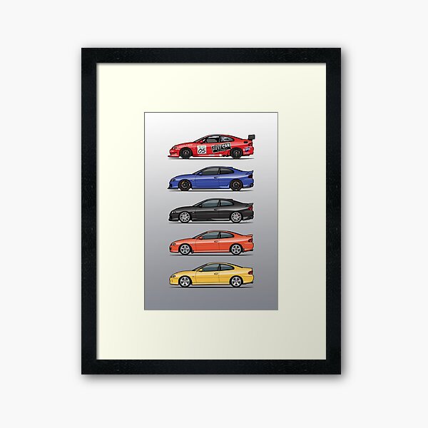 Stack of Holden Monaros Framed Art Print