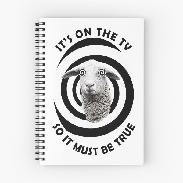 Item preview, Fake News Sheeple Funny Sheep, It's on the TV so it must be True designed and sold by ArtOfRebellion.