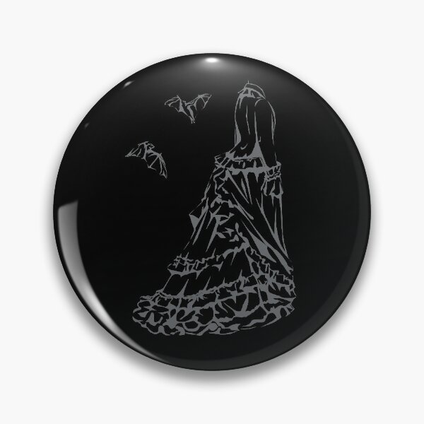 Artikelvorschau, Viktorianische Dame mit Fledermäusen - Inverted Dark Grey entworfen und verkauft von lemonoclefox.