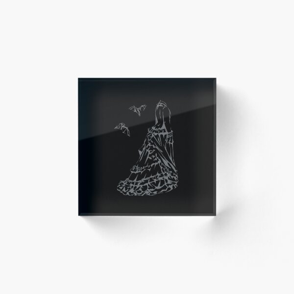 Item preview, Victorian Lady with Bats - Inverted Dark Gray designed and sold by lemonoclefox.