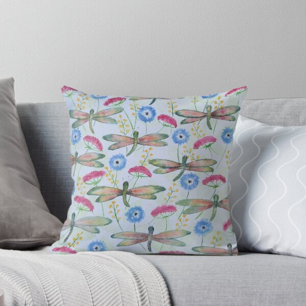 Item preview, Dandelions and Dragonflies watercolour pattern  designed and sold by Tracy  Churchill.