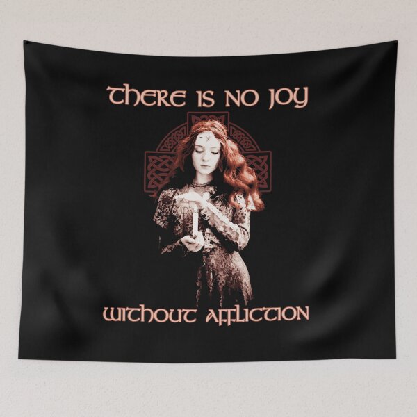 Item preview, There is No Joy Without Affliction, Celtic Proverb, Celtic Cross Knotwork Design, Celtic Gift designed and sold by Proverbial Wisdom Design.