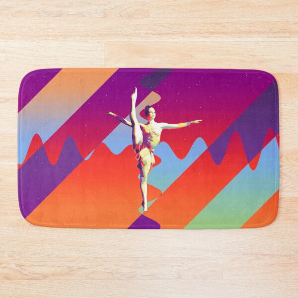 Item preview, Contemporary dancer en pointe with open arms - stylish vibrant modern art designed and sold by MintGubbins.